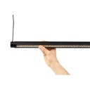 Hay Factor Linear Suspension Lamp Directional 1500 / Soft - svart