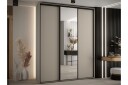 Norrebon Garderobe med Speil 200x235 cm - Beige