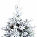  Kunstig svingbar juletre med snødekk med stativ Hvit 150 cm