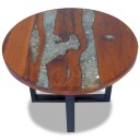vidaXL Salongbord Teak Harpiks 60 cm