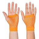 Boland Party Partners 80-talls UV Fingerløse nettinghansker korte neonoransje One size 02985