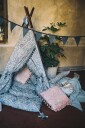 DockATot Futon Royal Madrass Pink &  Rose Blue