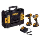 Dewalt 18V DCK2062M2T Akku Verktøysett med Batteri