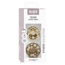 BIBS Pacifier Studio Colour Polka Mix Latex Vanilla/Dark Oak Size