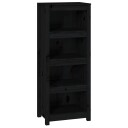 vidaXL Bokhylle svart 50x35x125,5 cm heltre furu