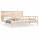 vidaXL Sengeramme med hodegavl 6FT Super King heltre 8720845983918