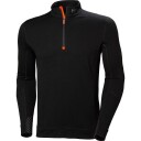 HH Workwear Workwear Helly Hansen Lifa Merinoull Undertrøye Med Halv Glidelås Svart XXL