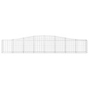 vidaXL Gabionkurv buet 400x30x60/80 cm galvanisert jern
