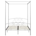 vidaXL Himmelsengeramme hvit metall 140x200 cm