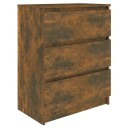 vidaXL Skjenk røkt eik 60x35x76 cm konstruert tre