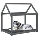 Vidaxl Hundeseng Grå 111X80X100 cm Heltre Furu