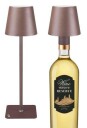Beper P201UTP120 TrÃ¥dlÃ¸s Bordlampe 1.5W Genopladelig Rust Brun