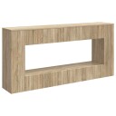 vidaXL Konsollbord Stripete Sonoma eik 155 x 29 x 74 cm Konstruert tre