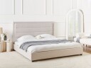Dobbelseng med lamellram Rouen 180x200 cm   Lys beige