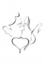 Romantic Kissing Lines Plakat / 30x40