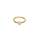 Stine A Jewelry J"Adore Ring Gullfarge Hvit 48.0 Eurosize