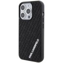 Karl Lagerfeld Hardcase 3D Rubber Multi Logo til iPhone 15 Pro 6.1" - Svart