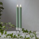 Star Trading LED antikke stearinlys grøn 2st 25cm