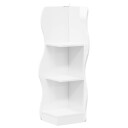 vidaXL Hjørnehylle Høgglans hvit 34 x 33 x 102 cm Konstruert tre