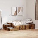 seng ramme gammelt tre 100x200 cm