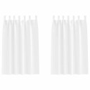  Gardiner med gardiner 2 pcs Klar hvit Polyester