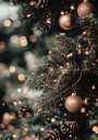 Christmas Tree with Golden Lights Plakat Plakat / 40x50cm