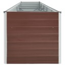 vidaXL Høybed galvanisert stål 400x80x77 cm brun