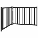  Hundeport Sammenleggbar 2 Paneler Svart 160 cm Heltre Gran 352288