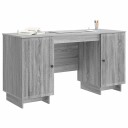 vidaXL Skrivebord Grå Sonoma Konstruert tre 142,5 x 50 x 75 cm