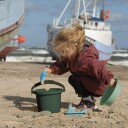 Dantoy Blå Marine Bøttesett Bøtte Med Spade, Rive, Sil, Form Og Båt