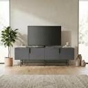 Truvia TV benk 200x55x35 cm   Antrasitt og svart