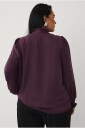 Ellos Plus collection   Bluse med volanger   Brun