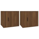 vidaXL Nattbord 2 stk brun eik 50x39x47 cm