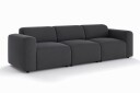 Torvasen 3 seters sofa i stoff   Svart