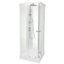 Vikingbad Sofia Rett Pluss Dusjkabinett Hvit Matt / 90x90cm Klart Glass