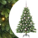  Kunstig juletre med 150 LED med stativ grønn 120 cm PE og PVC