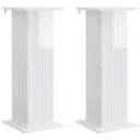 vidaXL Planteholder 2 pcs Høgglans hvit 30,5 x 30 x 80,5 cm