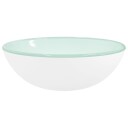 vidaXL Servant herdet glass 35x12 cm hvit