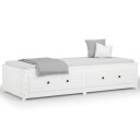 vidaXL Dagseng hvit 90x200 cm heltre furu
