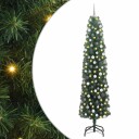  Kunstig juletre med 300 LED grønn 210 cm PVC og stål og plast