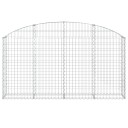 vidaXL Gabionkurv buet 200x30x100/120 cm galvanisert jern