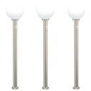 vidaXL Pullertlys med sensor 3 stk 120 cm rustfritt stål IP44