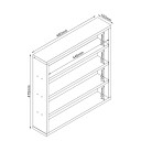 Shelf HOME4YOU - lys melamin