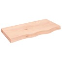vidaXL Vegghylle 80x40x6 cm ubehandlet heltre eik