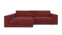 Rowico Home Duncan 3 seters sofa med sjeselong V Rød Anna 8 258 x 150 x 78 cm Rød
