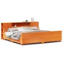  Sengeramme uten madrass voksbrun 180x200 cm heltre furu 8721158625472