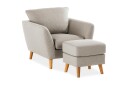 Trend Sofagruppe Lenestol med Fotskammel Beige