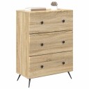 vidaXL Skuffeskap Sonoma eik 66 x 34,5 x 90 cm Konstruert tre