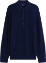 Tommy Hilfiger Ny Wool Cable L/S Polo   NAVY BLUE   XXL