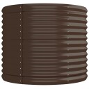 vidaXL Plantekasse pulverlakkert stål 224x80x68 cm brun
